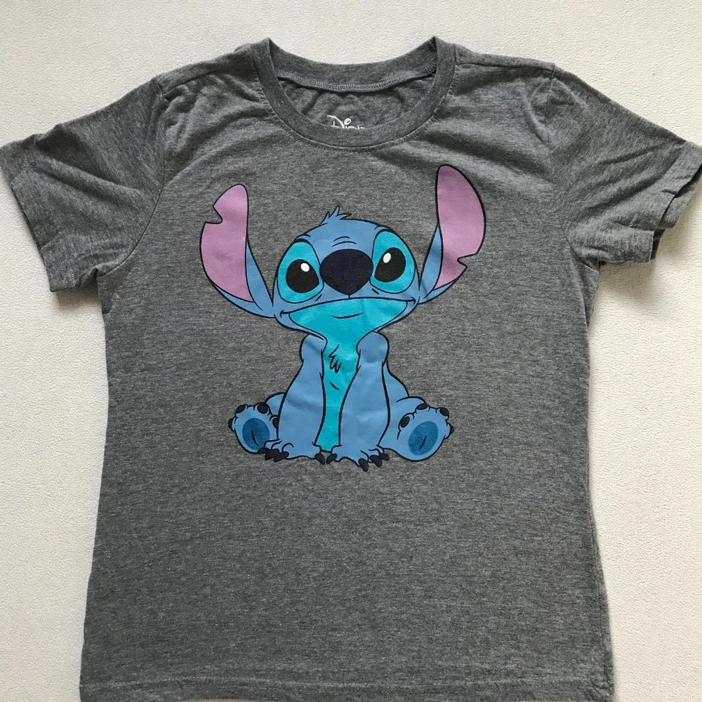 Disney Stitch, T-Shirt for Teens & Women Size Medium (36" Bust), Gray - Picture 1 of 4